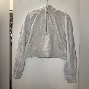 Lululemon oversized half-zip hoodie in light grey